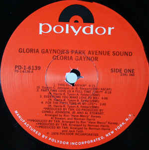 Gloria Gaynor ‎– Gloria Gaynor's Park Avenue Sound