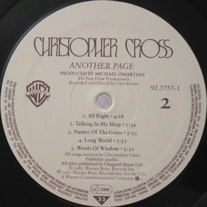 Christopher Cross ‎– Another Page