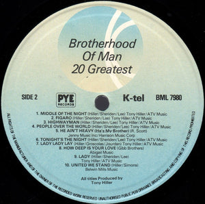 Brotherhood Of Man ‎– Twenty Greatest