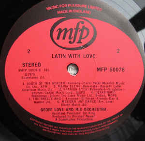 Geoff Love And His Orchestra* ‎– Latin With Love