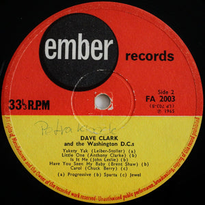 Dave Clark Five* And The Washington D.C.'s* ‎– Dave Clark Five And The Washington DC's
