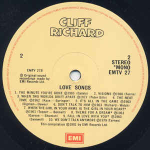 Cliff Richard ‎– Love Songs