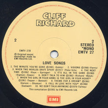Load image into Gallery viewer, Cliff Richard ‎– Love Songs