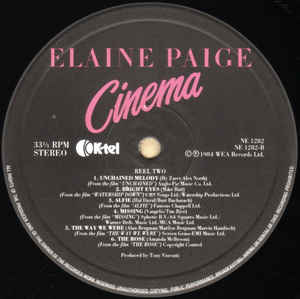 Elaine Paige ‎– Cinema