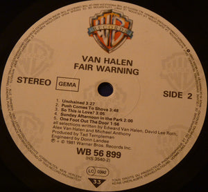 Van Halen ‎– Fair Warning