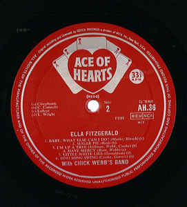 Ella Fitzgerald, Chick Webb ‎– Ella Fitzgerald With Chick Webb's Band