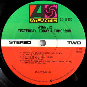 Spinners ‎– Yesterday, Today & Tomorrow