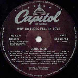 Diana Ross ‎– Why Do Fools Fall In Love