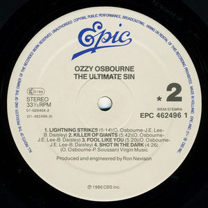 Ozzy Osbourne ‎– The Ultimate Sin