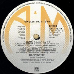 The Carpenters* ‎– The Singles 1974-1978