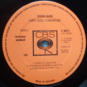The Chris Hinze Combination ‎– Sister Slick