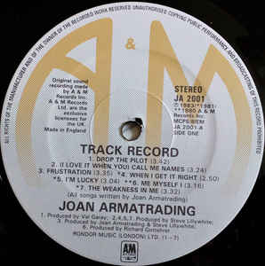 Joan Armatrading ‎– Track Record