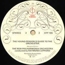 Load image into Gallery viewer, Prokofiev*, Britten* Narrated By Richard Baker (7), New Philharmonia Orchestra Conducted By Raymond Leppard ‎– Peter And The Wolf / The Young Person&#39;s Guide To The Orchestra