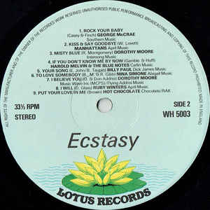 Various ‎– Ecstasy