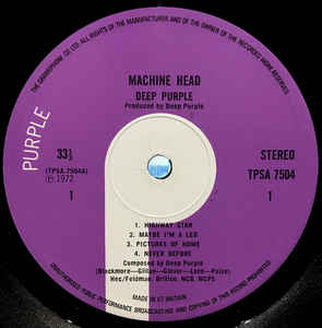 Deep Purple ‎– Machine Head