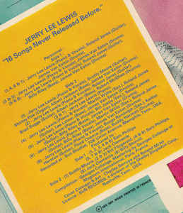 Jerry Lee Lewis ‎– 16 Songs Never Released Before 1