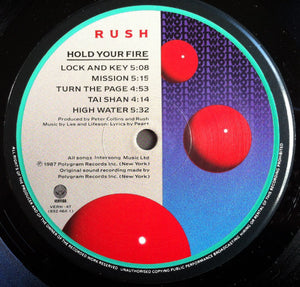Rush ‎– Hold Your Fire