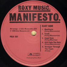 Load image into Gallery viewer, Roxy Music ‎– Manifesto