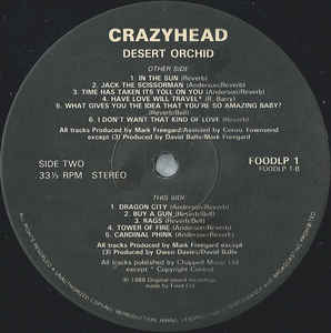 Crazyhead ‎– Desert Orchid