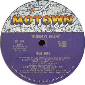 Four Tops ‎– Yesterday's Dreams