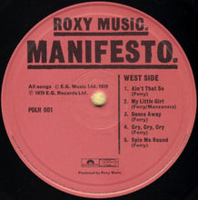 Load image into Gallery viewer, Roxy Music ‎– Manifesto
