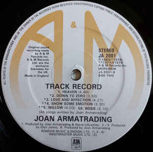 Joan Armatrading ‎– Track Record