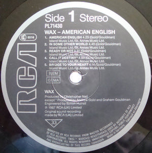 Wax  ‎– American English