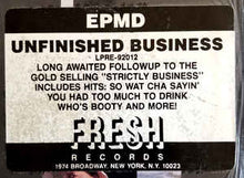 Load image into Gallery viewer, EPMD ‎– Unfinished Business