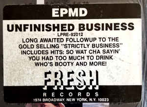 EPMD ‎– Unfinished Business