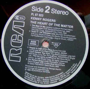 Kenny Rogers ‎– The Heart Of The Matter