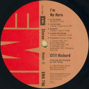 Cliff Richard ‎– I'm No Hero