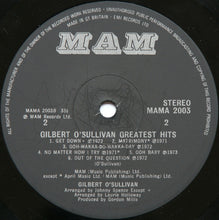 Load image into Gallery viewer, Gilbert O&#39;Sullivan ‎– Gilbert O&#39;Sullivan Greatest Hits