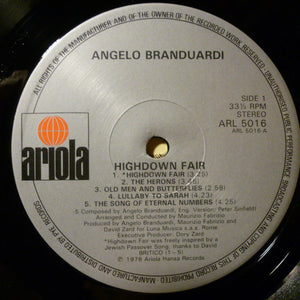 Angelo Branduardi ‎– Highdown Fair