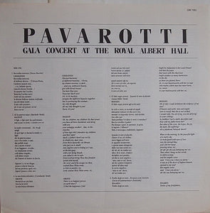 Luciano Pavarotti, Royal Philharmonic Orchestra Kurt Herbert Adler ‎– Gala Concert At The Royal Albert Hall