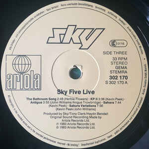 Sky  ‎– Sky Five Live