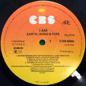 Earth, Wind & Fire ‎– I Am