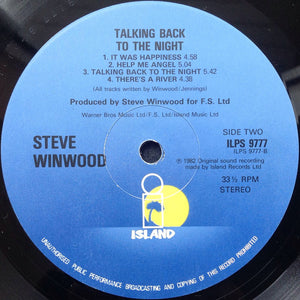 Steve Winwood ‎– Talking Back To The Night