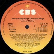 Load image into Gallery viewer, Johnny Mathis ‎– Johnny Mathis Sings The Great Songs