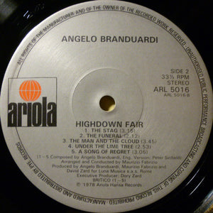 Angelo Branduardi ‎– Highdown Fair