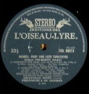 Handel* - Granville Jones, Philomusica Of London, Osian Ellis, Desmond Dupré ‎– Concerto For Harp And Lute In B Flat, Op. 4 No. 6 / Concerto For Harp In F, Op. 4 No. 5 / Concerto Grosso In C (Alexander's Feast)