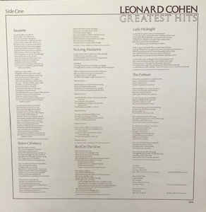 Leonard Cohen ‎– Greatest Hits