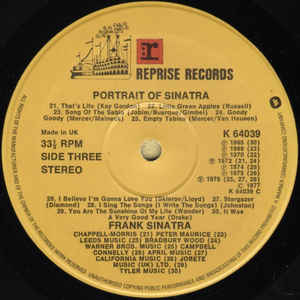 Frank Sinatra ‎– Portrait Of Sinatra: Forty Songs From The Life Of A Man