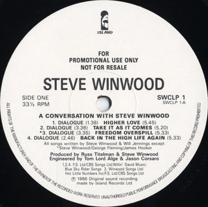 Steve Winwood ‎– Back In The High Life