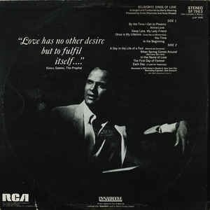 Harry Belafonte ‎– Belafonte Sings Of Love