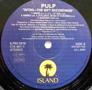 Pulp – Intro The Gift Recordings