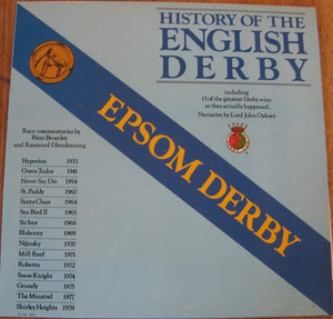 Lord John Oaksey - History Of The English Derby - Epsom Derby (LP, Mono)