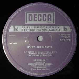 Holst*, Sir Georg Solti*, London Philharmonic Orchestra* – The Planets