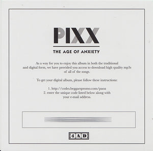 PIXX - THE AGE OF ANXIETY ( 12" RECORD )