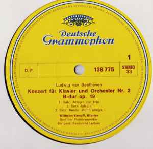 Beethoven* – Wilhelm Kempff · Berliner Philharmoniker · Ferdinand Leitner – Klavierkonzerte Nr. 2 - Nr. 4
