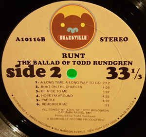 Runt ‎– The Ballad Of Todd Rundgren